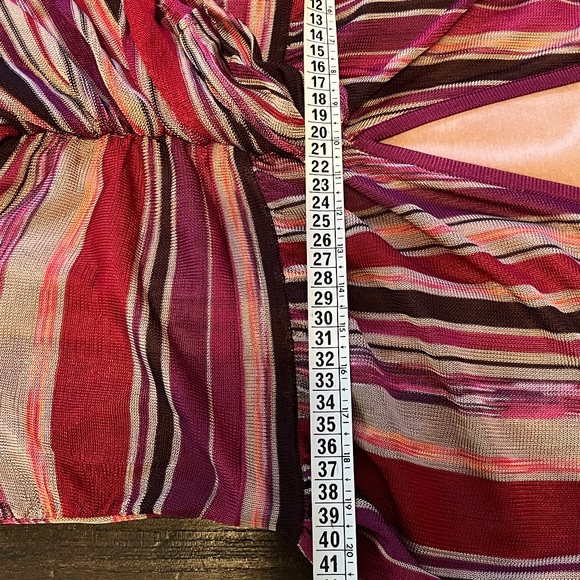 Bold Striped Midi Dress – Missoni-Style Vibes (brand - Coast) size UK 12 - Picture 5 of 7